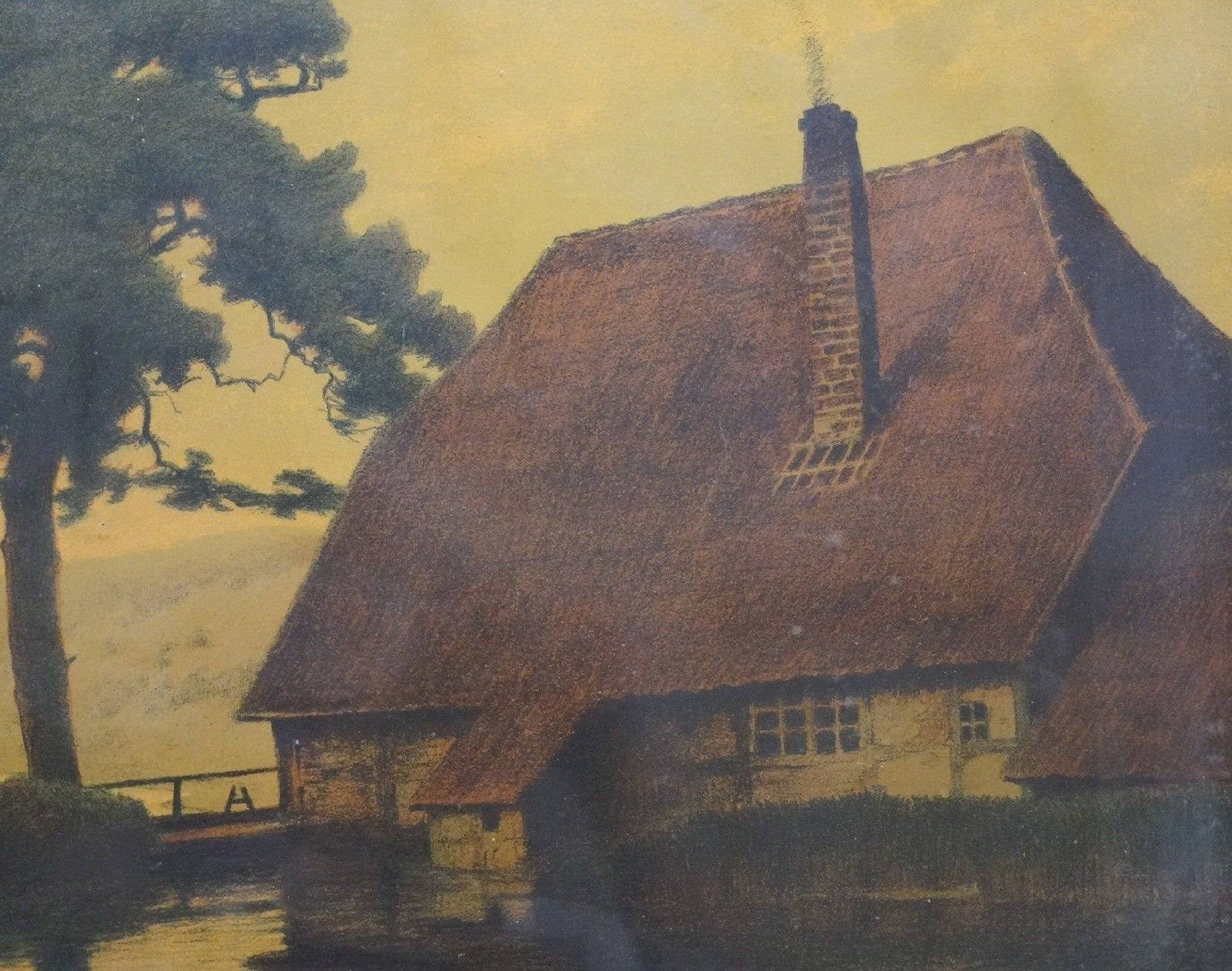 Franz Hecker Mühle am Weiher Detail