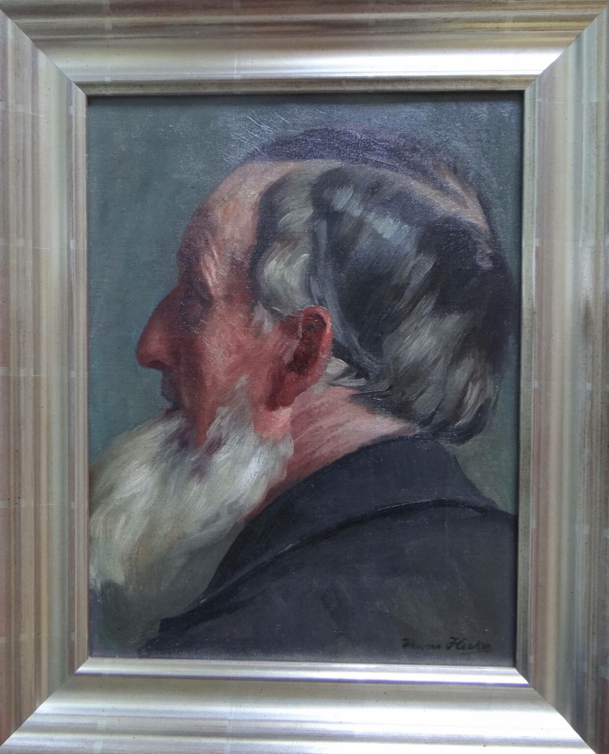 Franz Hecker Ölbild Portrait eines Bauern Kunstgalerie Klamer
