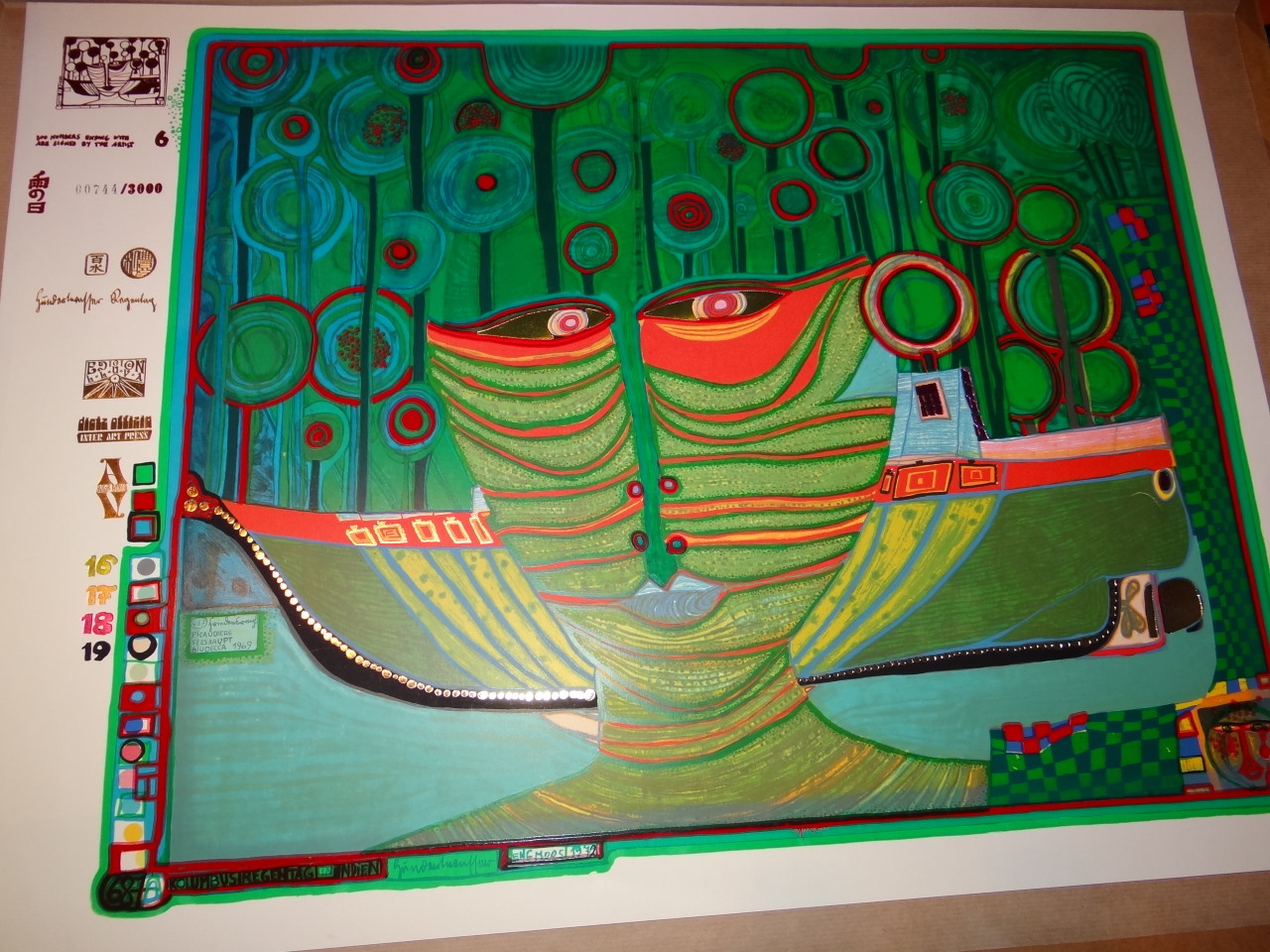 hundertwasser regentag in indien ansicht