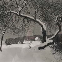 franz hecker winter mit baum angebot