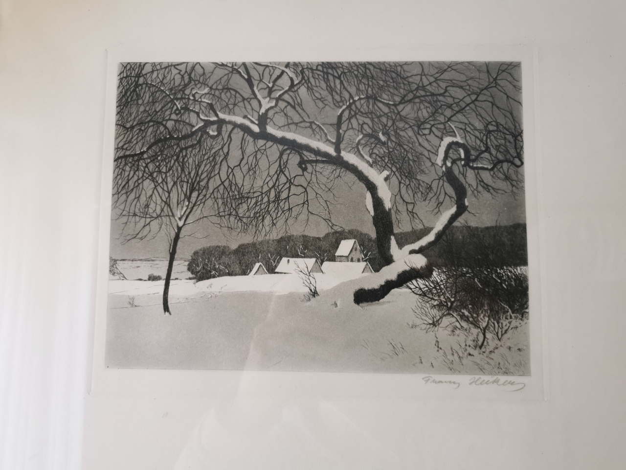 franz hecker winter mit baum vorne