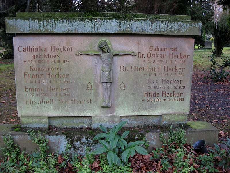 Grabstein von Franz Hecker