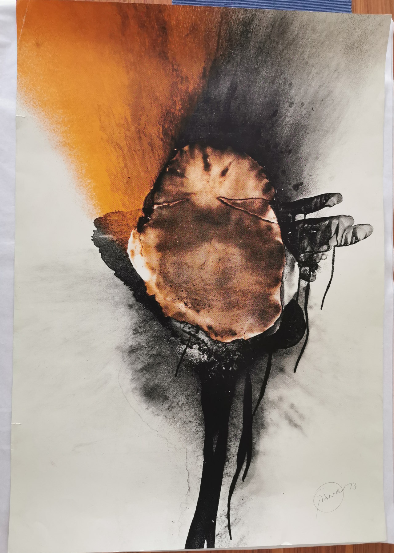 otto-piene-feuerblume-in-ocker-1973